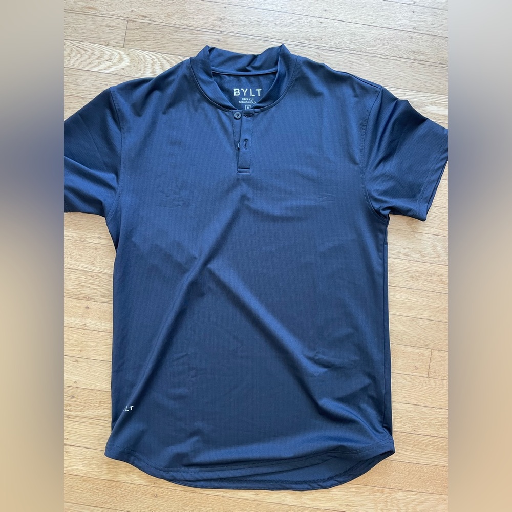 Bylt Basics Drop Cut Stealth Polo - Dark Navy